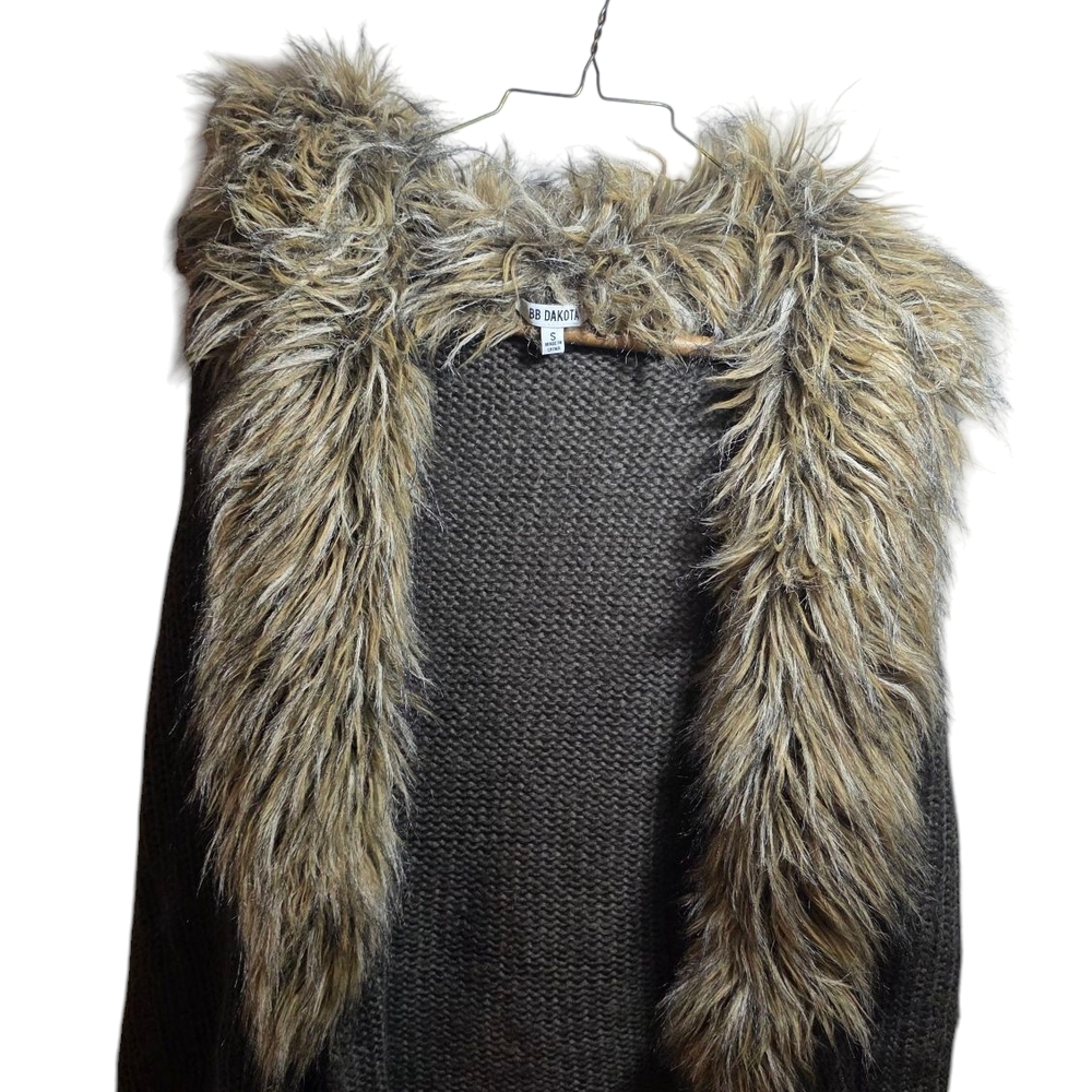 BB Dakota Faux Fur Trimmed Vest